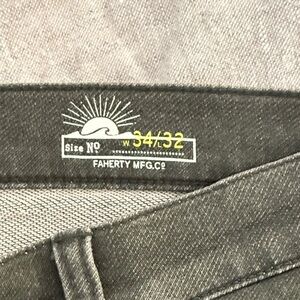 Faherty Black Slim Straight Men's Jeans